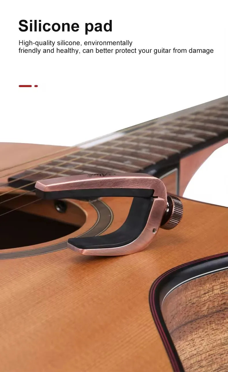 Alice Guitar Capo Adjustable Roller Metal Perfect Quick Change Tune for Electric Acoustic Guitar, Bass, Violin, and Ukulele