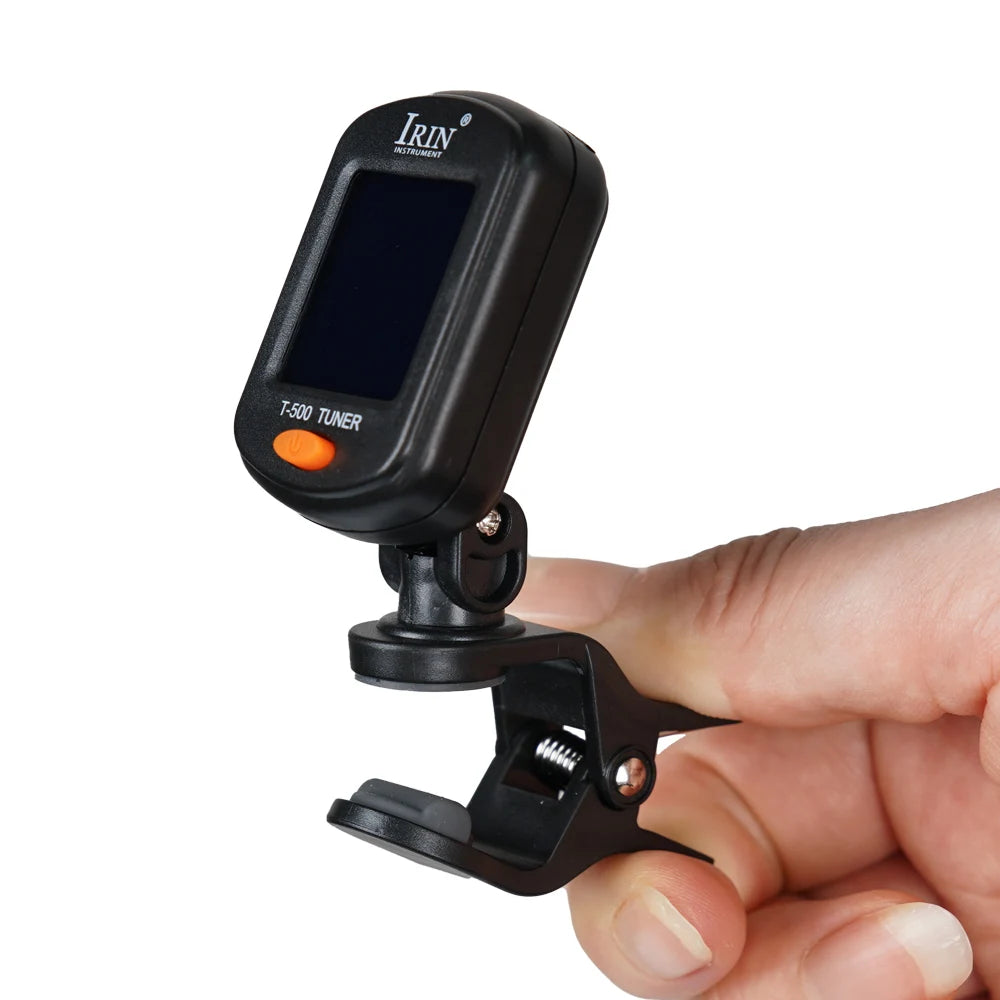 IRIN T-500 Guitar Tuner Rotatable Clip-on Tuner LCD Display for Chromatic Acoustic Guitar Bass Ukulele Guitar Parts & Accessory