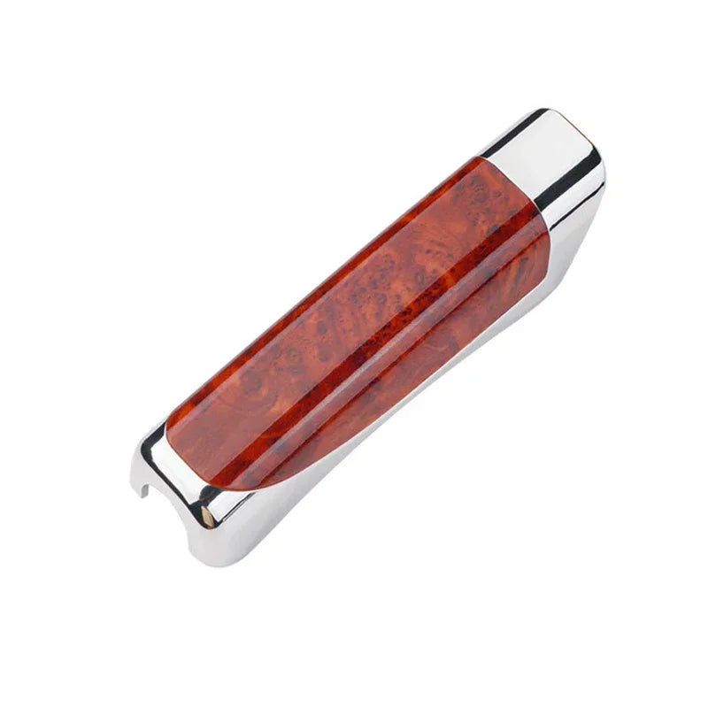 Universal Car Handbrake Grip Protect Cover Styling Wooden Carbon Fiber Decor High Quality ABS Smooth SUV Interior Accessory