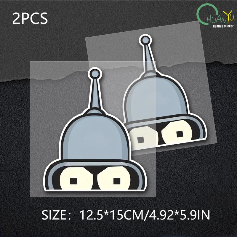 Bender-Face-Futurama's Sticker Cartoon Vinyl for Cars Trucks Laptops