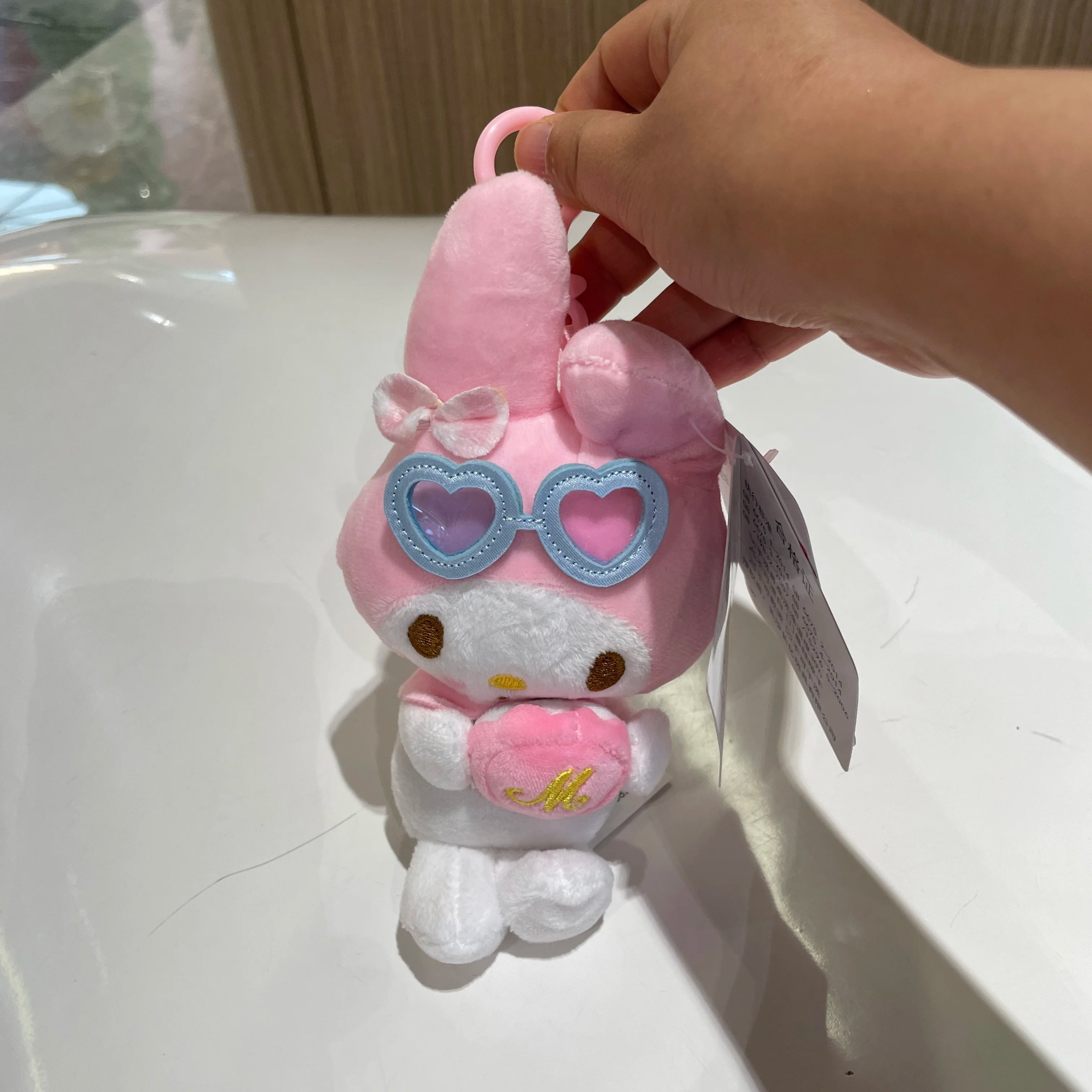 Genuine Sanrio Hangyodon Melody Kuromi Pendant Plush Toys Small Charms Sayuri Model Doll Stuffed Toys Girls Boys Birthday Gifts