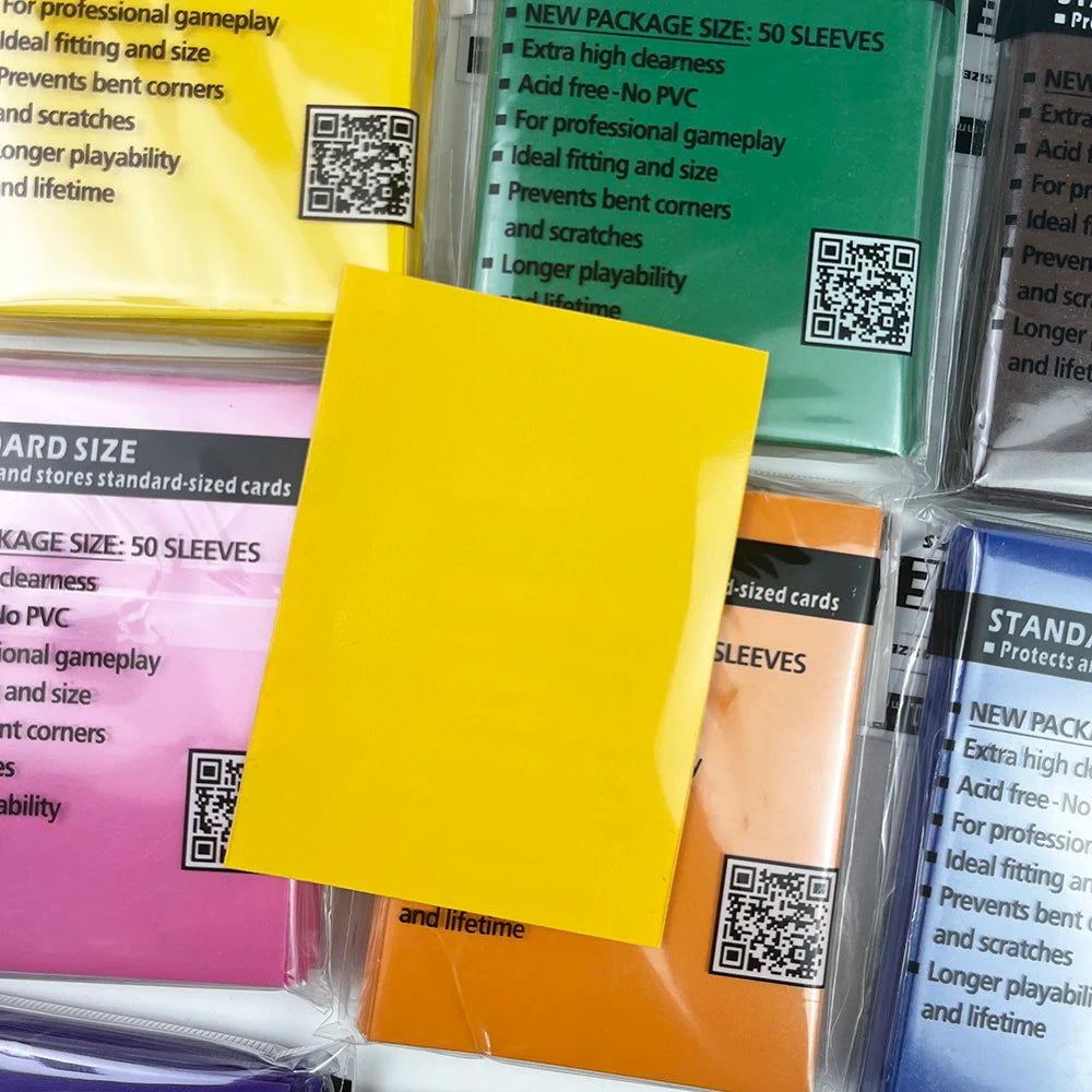 50PCS 66x91mm Matte Solid Standard Size Card Sleeves Toploading Trading Cards Protector Card Cover for MGT/PTCG