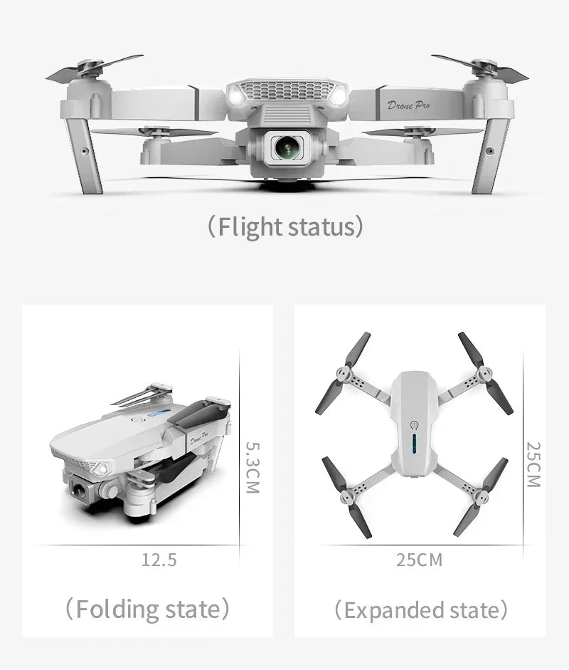 New E88 Pro RC Drone 4K 1080P Wide Angle Dual HD Camera Foldable Quadcopter WiFi FPV Altitude Hold