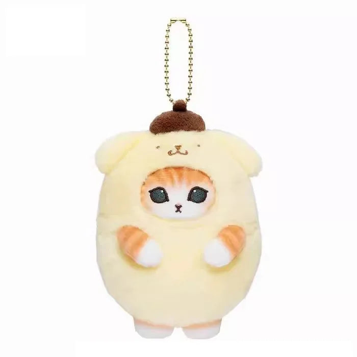 Anime Shark Cat Co Branded Cross-dress Kuromi Hello Kitty Cinnamoroll Plush Toys Collect Decoration Pendant Gift