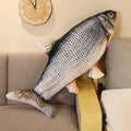 3D Simulated Grass Carp Plush Pillow Realistic Carp Doll 40 cm/60 cm Size Optional Sofa Cushion Bedroom Living Room Decoration