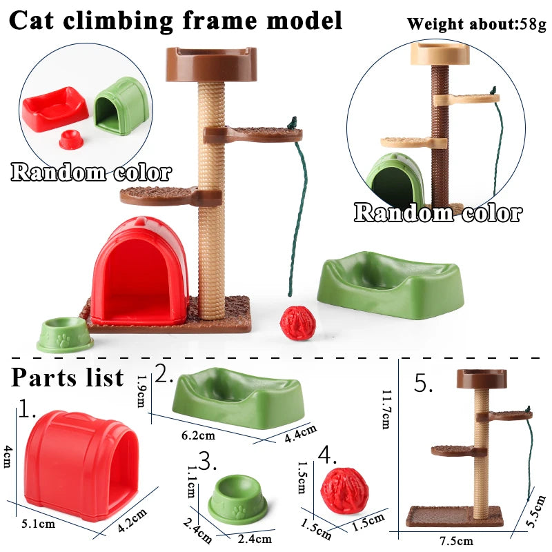 Oenux Home Decoration Equestrian Fencing Palm Trees Simulation Farm Cow Horse Animal Model Action Figures Miniature Cute Kid Toy