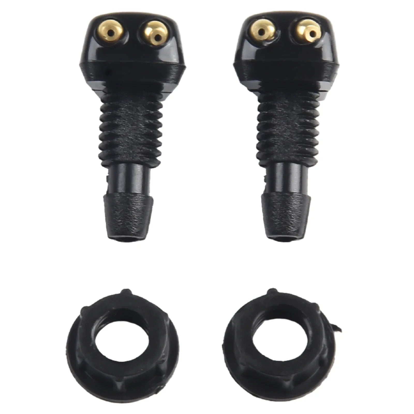 Sale 2Pcs Car Windshield Wiper Washer Spray Nozzle Fits Most Car Models Car Dual Holes Windshield Washer Nozzle Water Spray