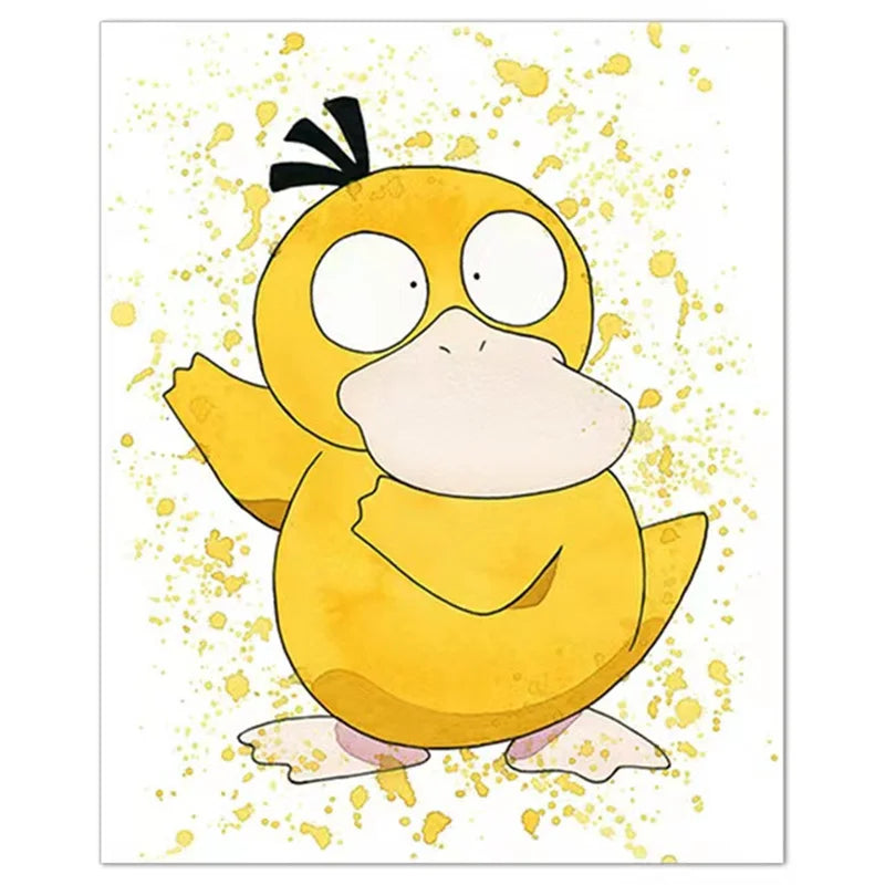 Anime Pokemon Canvas Painting Bulbasaur Charmander Squirtle Poster and Print Watercolor Wall Art Picture Home Decor Kids Gifts