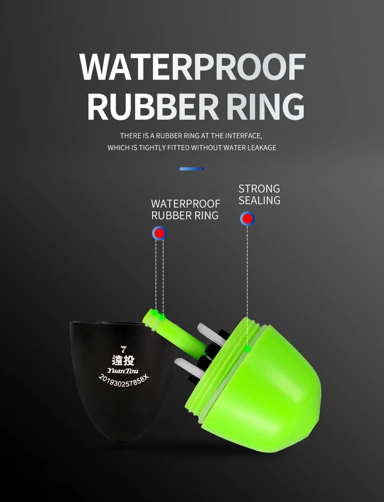 Luminous Fishing Float Set High Sensitivity Buoy Adjustable Red&Green Color Bobber Waterproof Electronic Fishing Floats