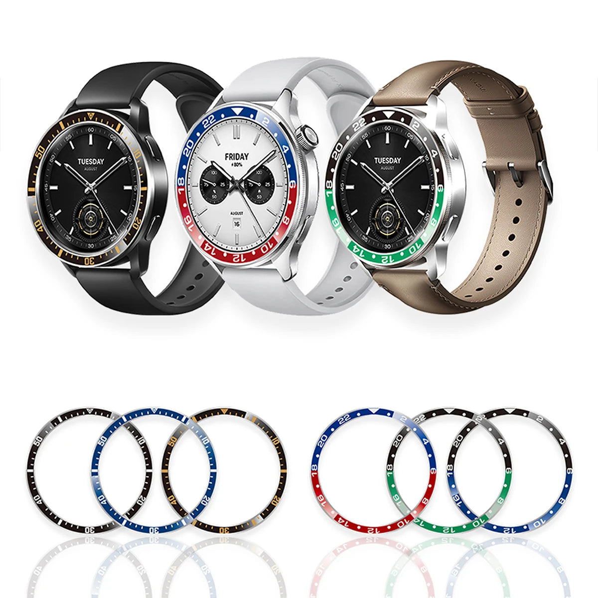 Steel Bezel Rings For Xiaomi Watch S3/S4 Anti Scratch Metal Cover Protective Watch Decoration Supplies For Xiaomi Watch S3 S4