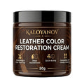 Leather Repair Cream Kit with 2 Brushes & Sponge Black Brown Beige Leather Dye Balm Cleaner for Shoes Bags Car Seats Couch