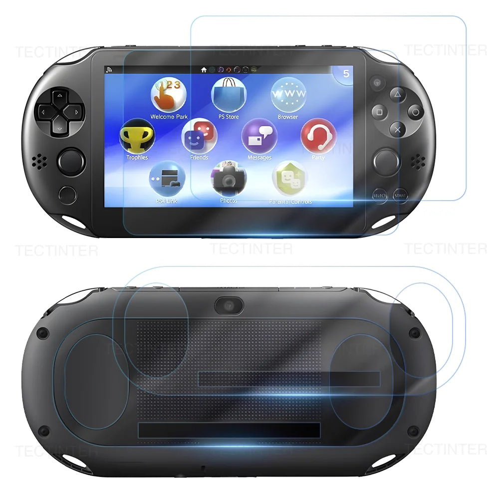 1/2pcs Tempered Glass for Sony PS Vita PSV 1000/PSV 2000 Clear Full HD Screen Protector Front+Back Cover Protective Film Guard