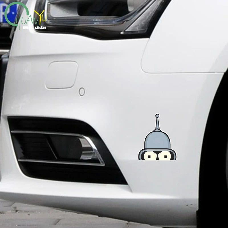 Bender-Face-Futurama's Sticker Cartoon Vinyl for Cars Trucks Laptops