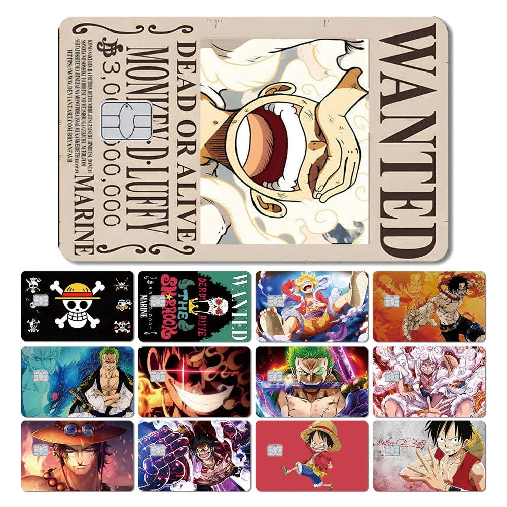 Magic Shark Wanted Anime 3M PVC Matte No Fade Skin Cover Sticker for Metro Debit Credit Card