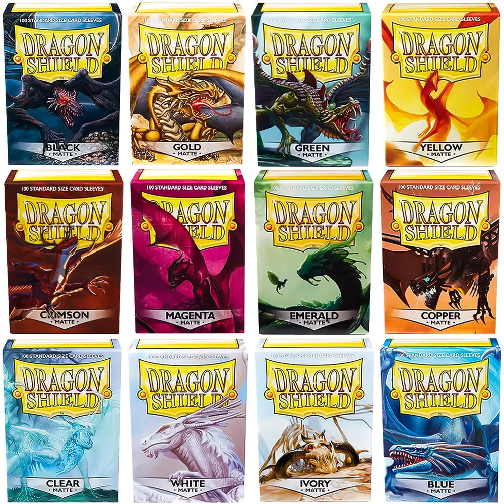 100 PCS/BOX Multicolor Dragon Shield Cards Sleeves Cover Matte Cards Sleeves Protector for TCG/PTCG Star Card Board Games Cards