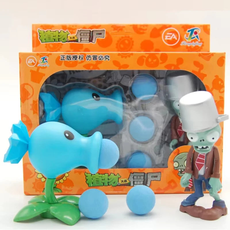 Plants Vs Zombies Cactus Peashooter Coconut Cannon A.K.E.E Character Toys 6 Style Game Figures Soft Silicone Boy Birthday Gift