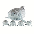 40cm Plush Blob Seal Pillow Mother with Four Kids Seal Chubby 3D Novelty Sea Lion Doll Stuffed Toy Pillow Gifts for Kids Girls
