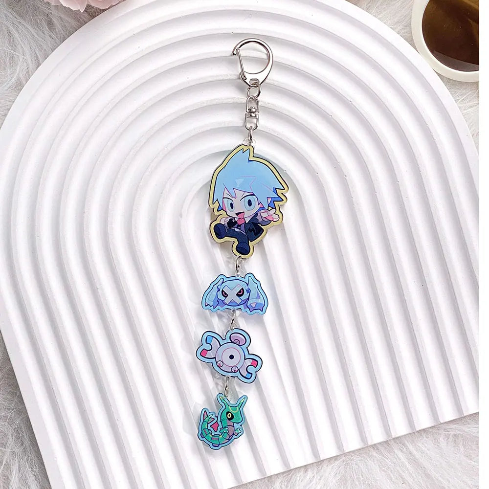 Pokémon Characters Pikachu Bulbasaur Jigglypuff Acrylic Keychain Bag Charms Accessories Backpack Pendant Key Holder Friend Gifts