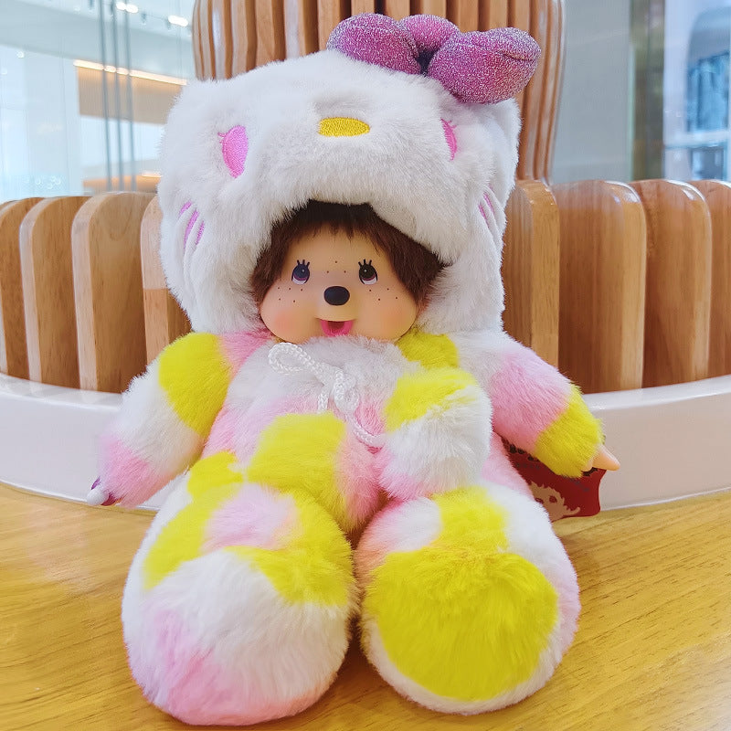 2023 New 20cm Kawaii Cartoon Animation Doll MONCHICHI Children's Birthday Gift Christmas Gift Wedding Supplies Doll