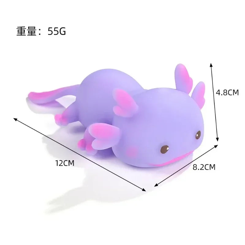 Axolotl Squeeze Ball Cute Fish Relax Cartoon Antistress Squishy Stress Relief Slow Rising For Adult Kids Stretch Toys
