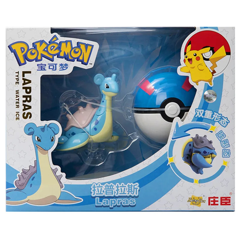About Pokemon Anime Figure Charizard Pikachu Gyarados  Pocket Monster Figure Pokeball Action Deformation Toy Model Gift