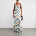 Spring Summer Female Boho Maxi Dresses Retro Sleeveless Women Holiday Long Skirt Sexy Deep V Neck Casual Party Dress Streetwear