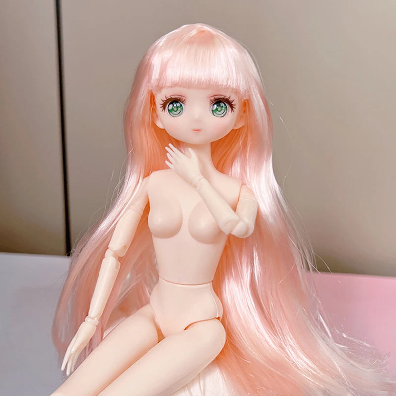 30cm Anime Style Doll Toys 1/6 Toy 11 Joints Movable Wither Skin Doll Girls Diy Dress Up Toys Gifts