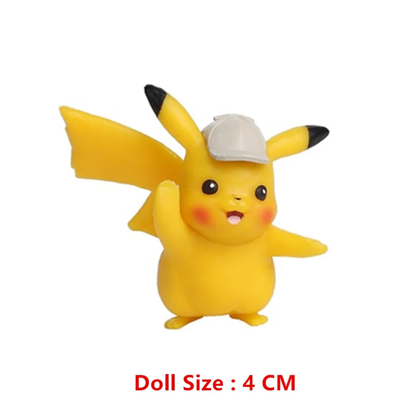 3-7 Cm PokemonCartoons Anime Figure Pikachu Mew Snorlax Charmander Cosplay Collection Pet Pocket Monster Action Model Toy Gifts