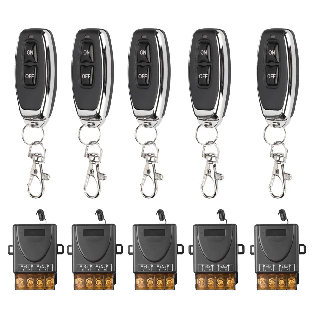 AC220V 433Mhz Remote Control Switch Hign Power On off Remote Control Transmitter for Water Pump Motor LED/Electric Appliance