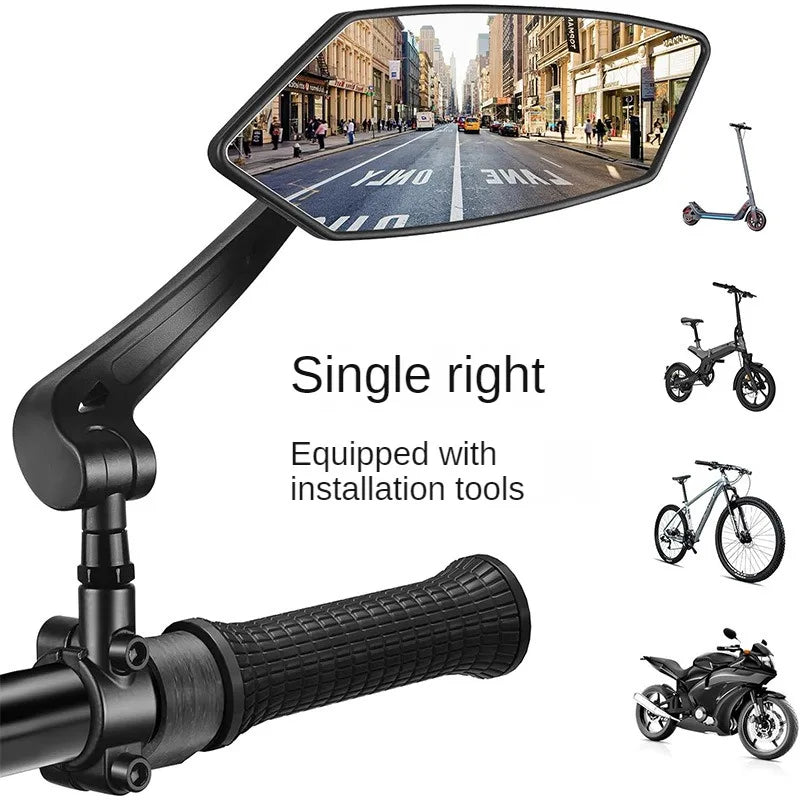 DOMEN Bicycle Rearview Wide-Angle Mirror Cycling 360° Rotate Road Bike Handlebar Rear View Mirrors Bike Accessories