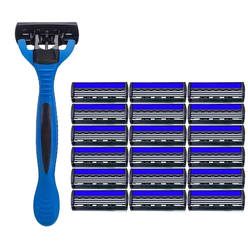 NEW Shaver Men Razor Shaving 3 Layer Stainless Blade Shaver Reusable Safety Razor Hair Removal Shaver Imported Blade Multi Tool