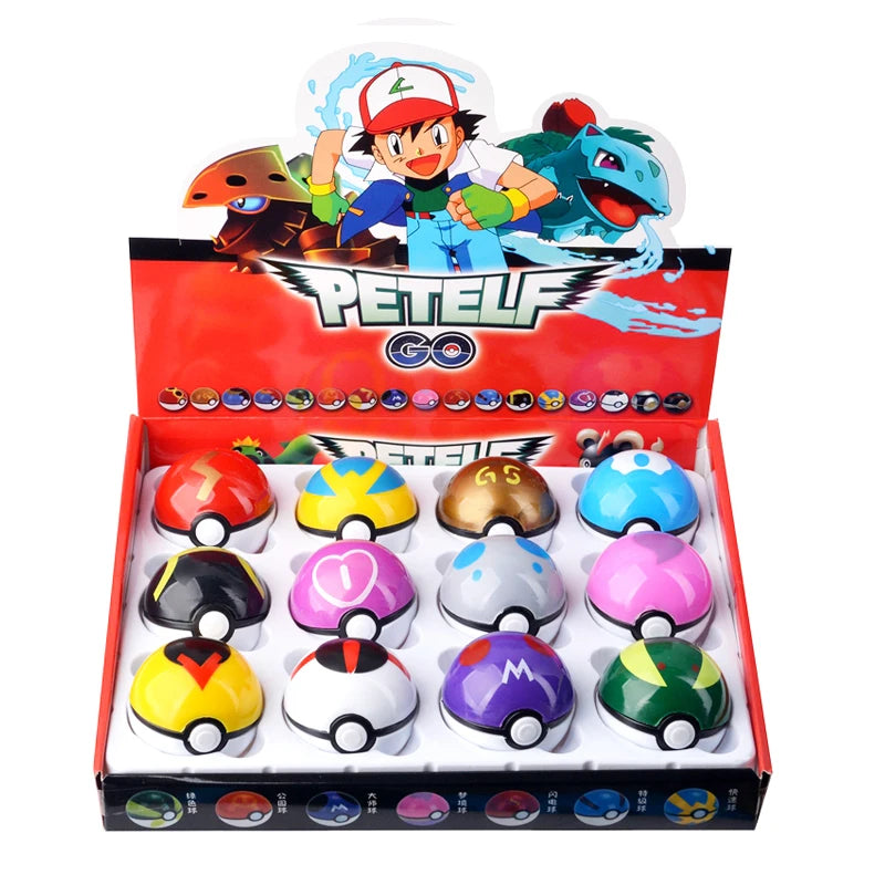 12 Pcs/Set Pokemon Pikachu Toys Action Figure Pokeball Pokemon Poke Ball Charizard Model Anime Dolls Children Birthday Gift