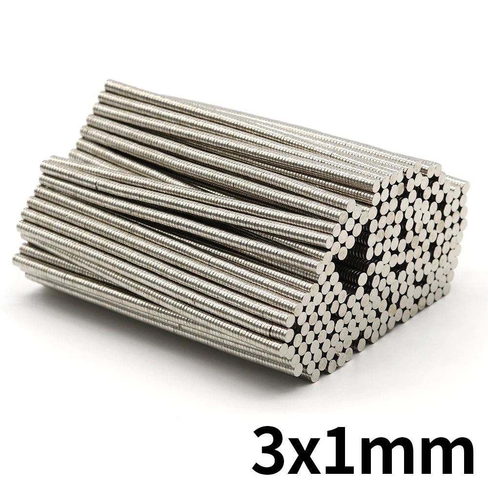 3x1mm Round Super Strong Neodymium Magnet N35 Powerful Magnetic NdfeB Permanent Refrigerator Magnet imanes DIY