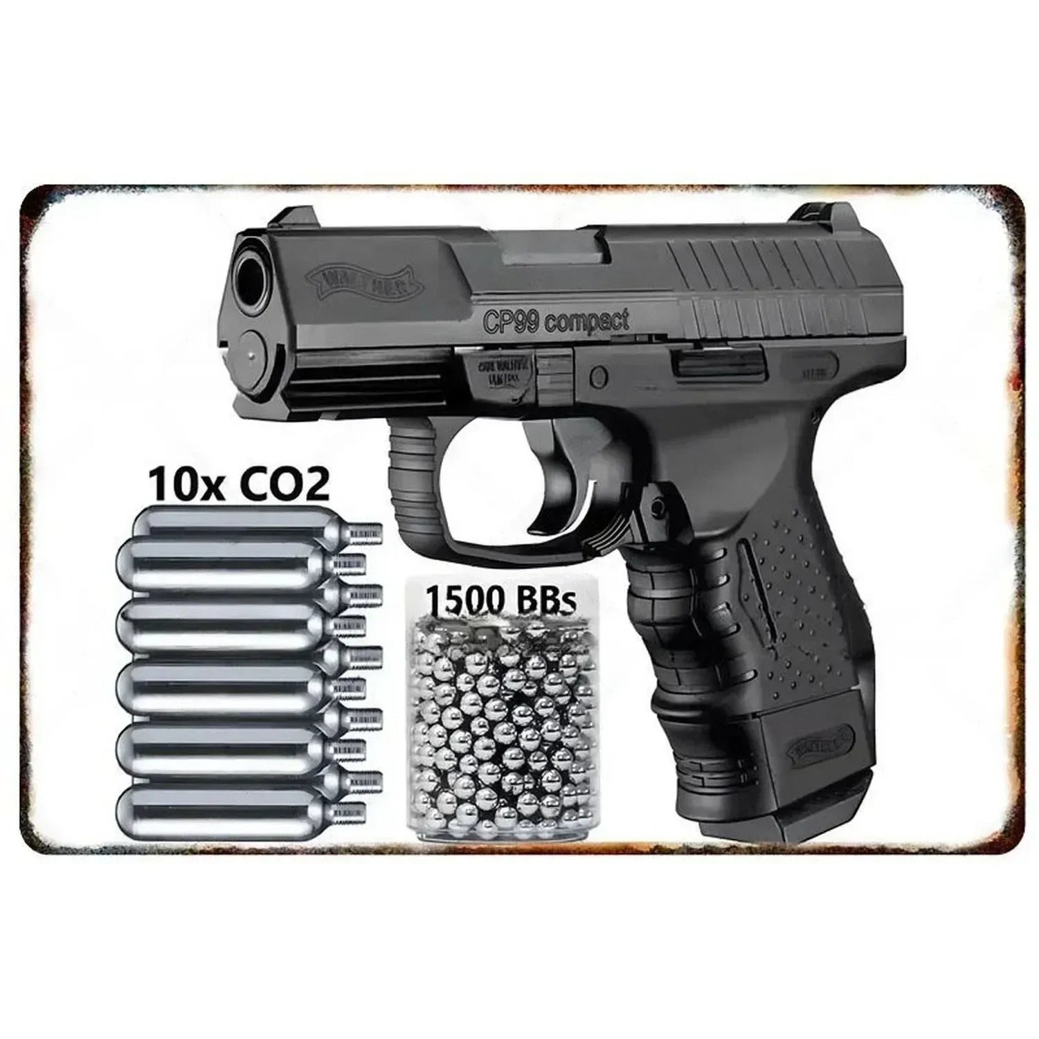 Cool Gun Poster Metal Tin Sign Man Cave Set 4 Vintage Firearm Wall Art Military Decor Bar Bedroom Garage