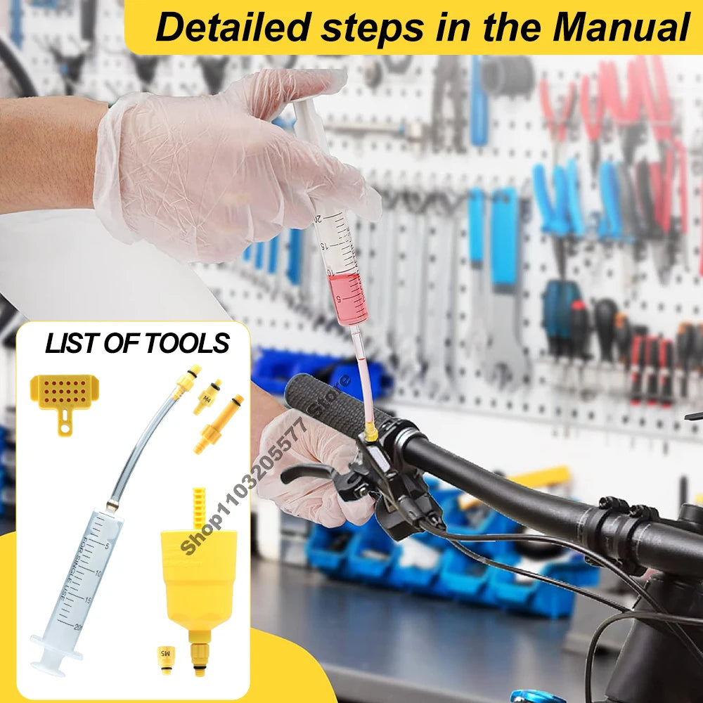 60～120ML Bicycle Brake Oil Bleed Kit Tools For SHIMANO,TEKTRO,Avid,Series MTB Road Bike Brake Repair Tool