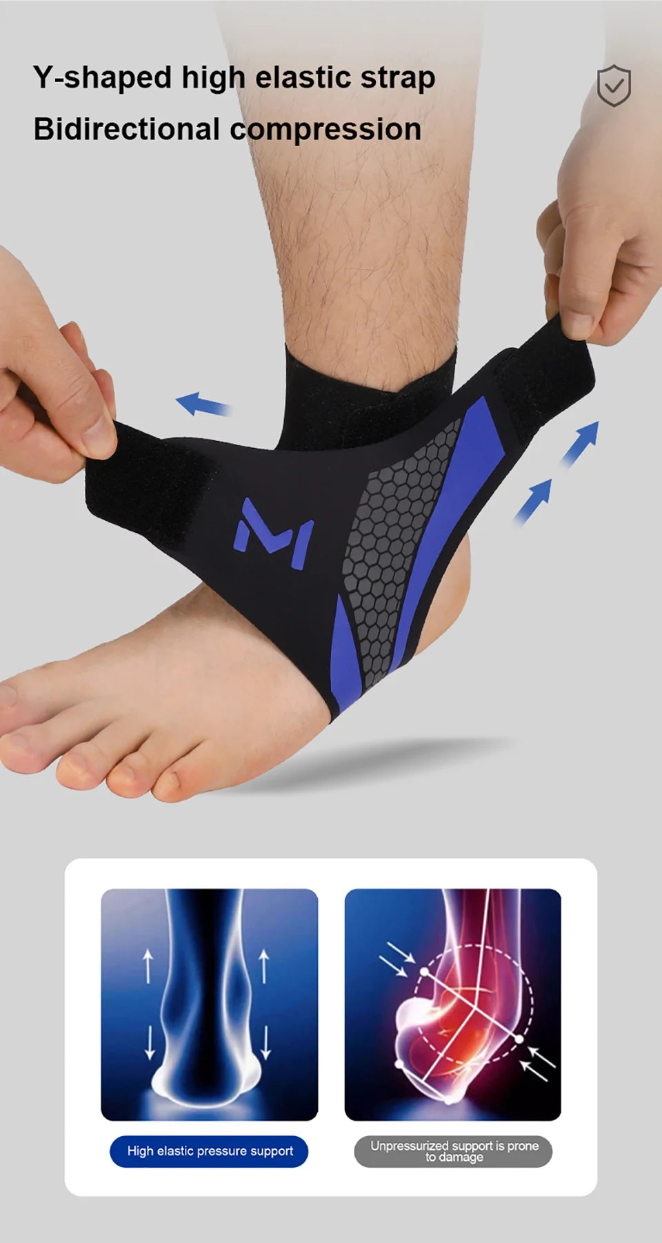 1Pcs Ankle Support Light Thin Breathable Pressurized Fixation Prevent Ankle Sprains Tendon Injury Ankle Joint Protective Cover