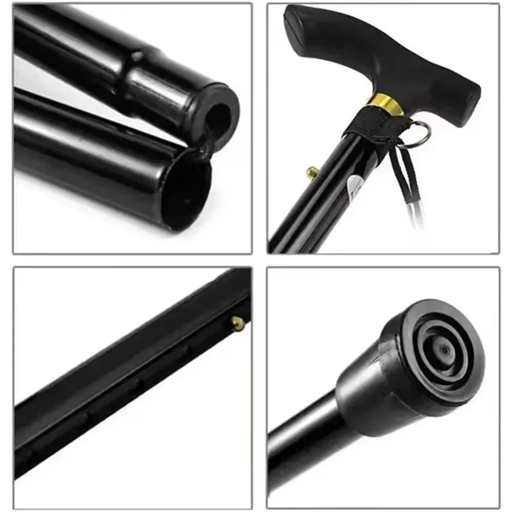 Lightweight Foldable Walking Stick for Hiking Travel & Elderly Support Crutch