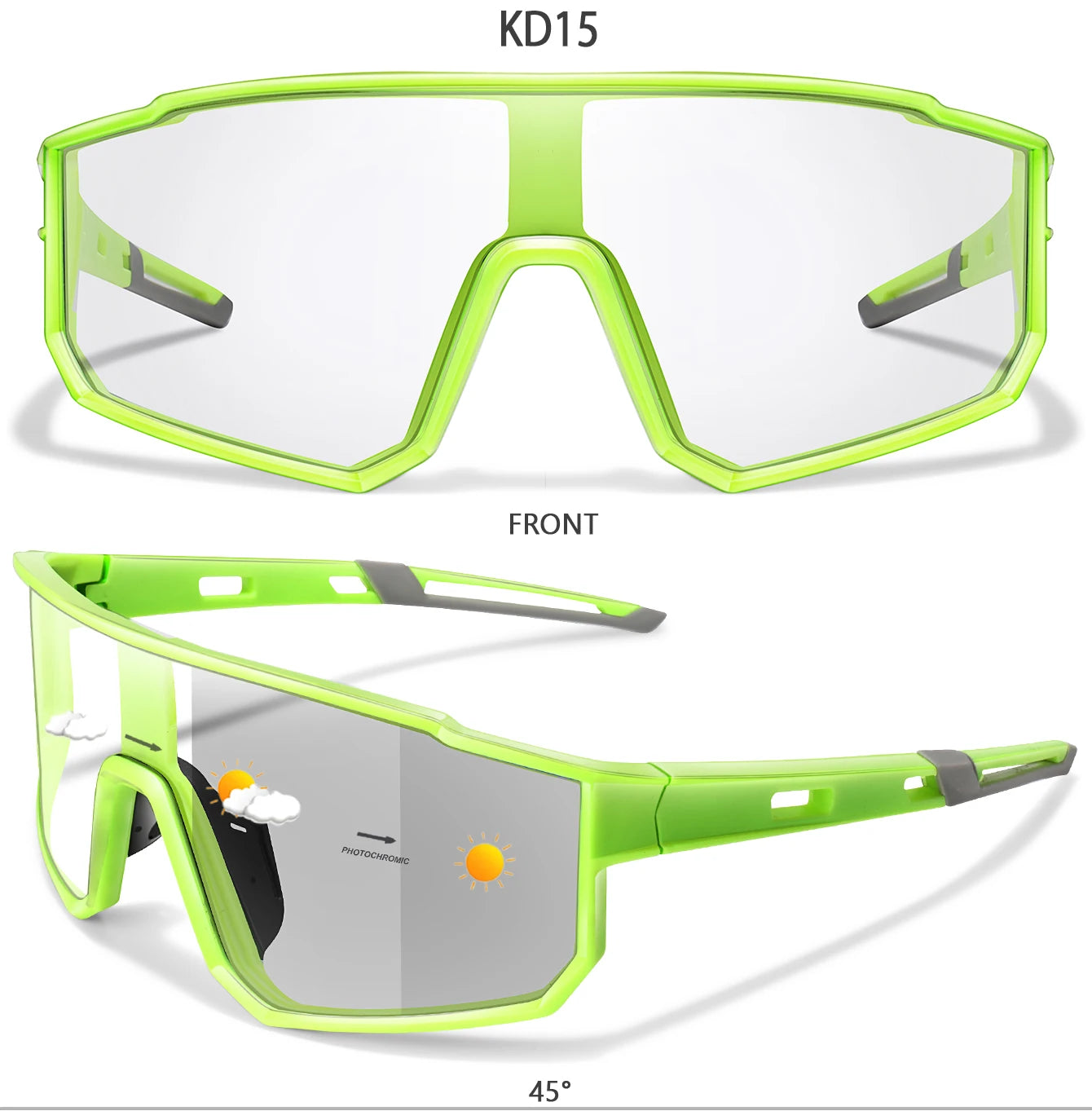 New Style Brand Photochromic Eyewear Men Women Bicycle MTB Bike Running Fishing Cycling Glasses Comfortable Windproof Goggles