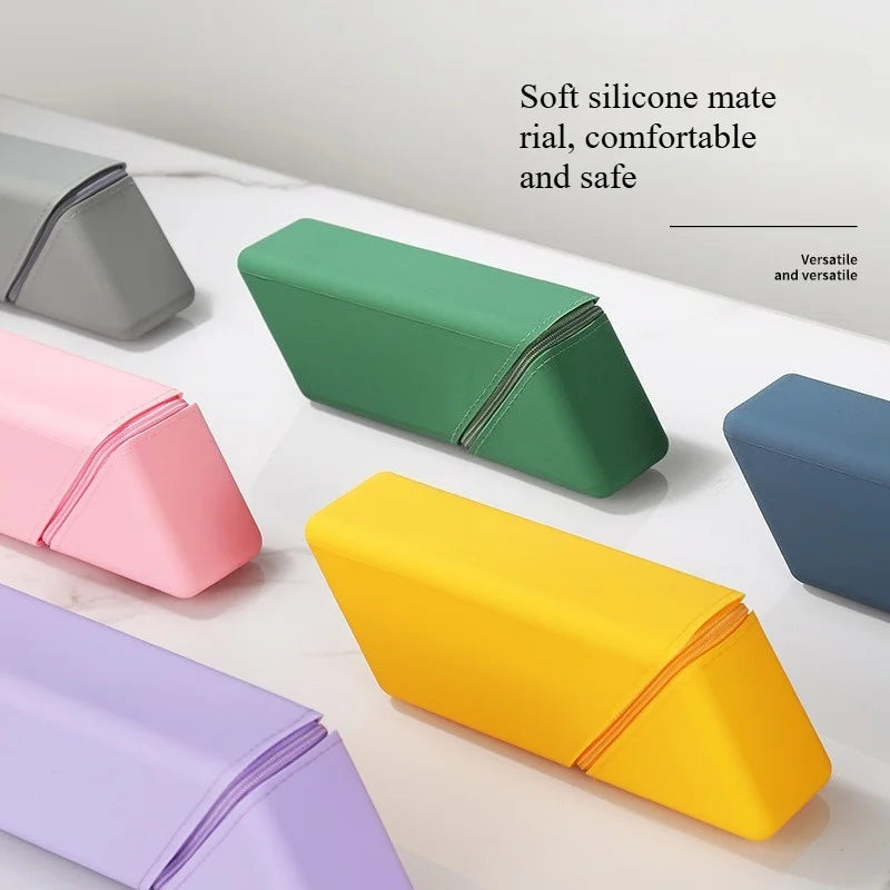 Foldable Silicone Pen Holder-Large Capacity Expandable Pencil Cup for Desk, Study & Office, Portable Gift for Students/Teachers