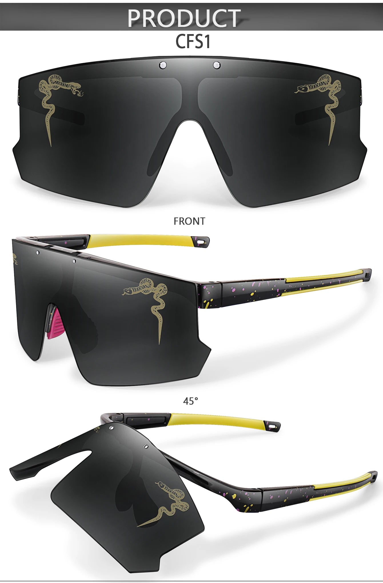 Fashion Shades Windproof Sports Flip On Eyewear UV400 MTB Goggles for Outdoor Cycling Running Unisex Party Sunglasses