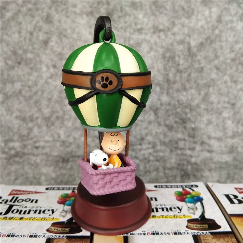 Anime Snoopy Action Figures Hot Air Balloon Blind Box Toy Model Collection Desktop Ornament Children's Birthday Gifts