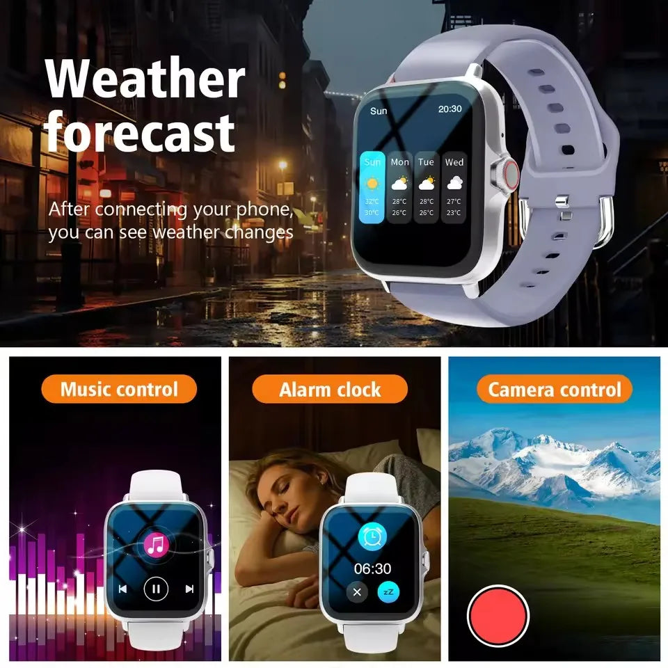 2026 New Bluetooth Call Smart Watch Information Push Men Women Health Monitoring Watch Pedometer IP68 Smartwatch For Android IOS