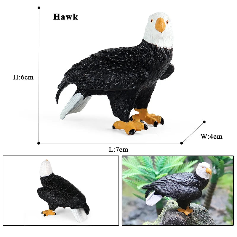 Oenux Simualtion Cute Forest Wild Animals Action Figures Owl Pangolin Manatee Rabbit Model Miniature Cake Toppers Kids Gift Toy