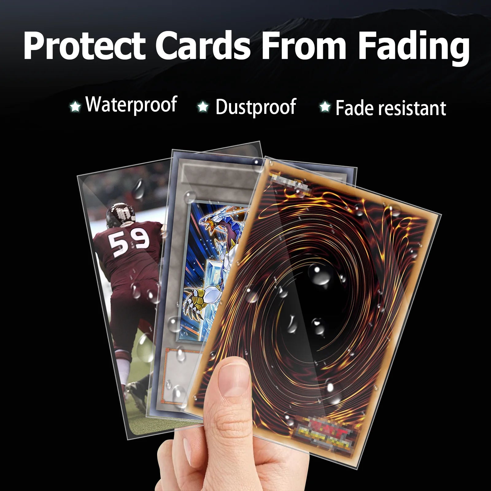 200 PCS Inner Card Sleeves Perfect Fit MTG/YGO Game Cards ,Sports Cards,Football Cards, Inner Card Sleeves Is Smooth And Tough