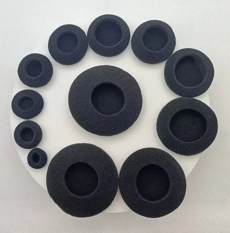 10pcs 18mm 35mm 45mm 50mm 55mm 60mm Headphones Replacement Memory Foam Ear Pads Sponge Cushion Covers Earphone Protective Sleeve