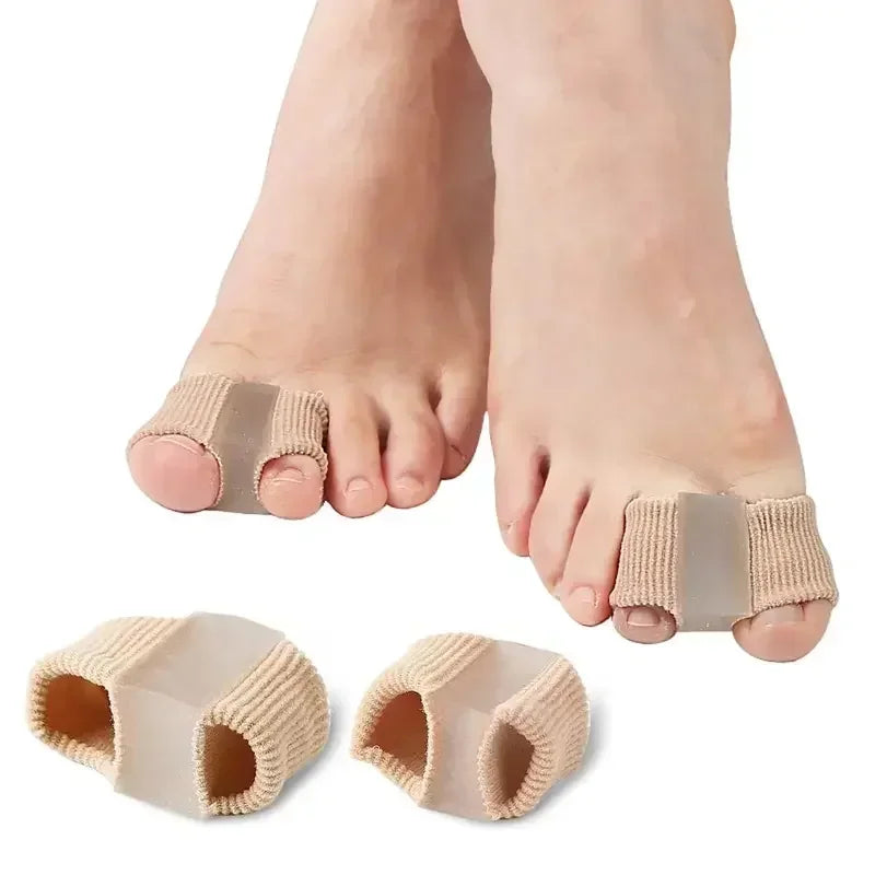 Gel Bunion Toe Separator W/Fabric Lining for Big Toe,Silicone Toe Spacers Breathable Toe Corrector Protector for Overlapping Toe