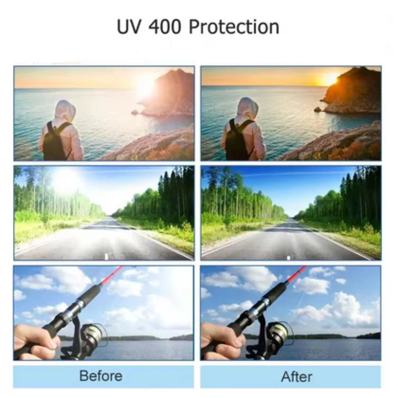 Fashion Foldable Polarized Sunglasses Vintage Men Women High-quality Photochromic Portable Folding Metal Frame Glasses UV400