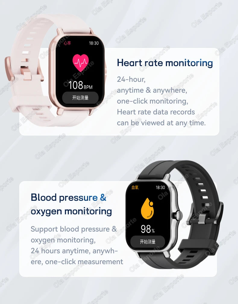 2026 New Bluetooth Call Smart Watch Information Push Men Women Health Monitoring Watch Pedometer IP68 Smartwatch For Android IOS