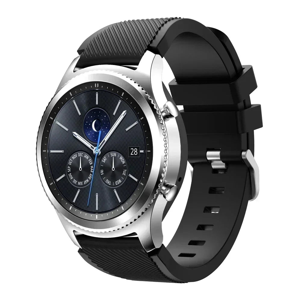 20mm 22mm Band for Samsung Galaxy Watch 7/5/6/4/3/46mm/active2/Gear s3 Frontier/Sport silicone bracelet Huawei GT 4/3/2/2E strap