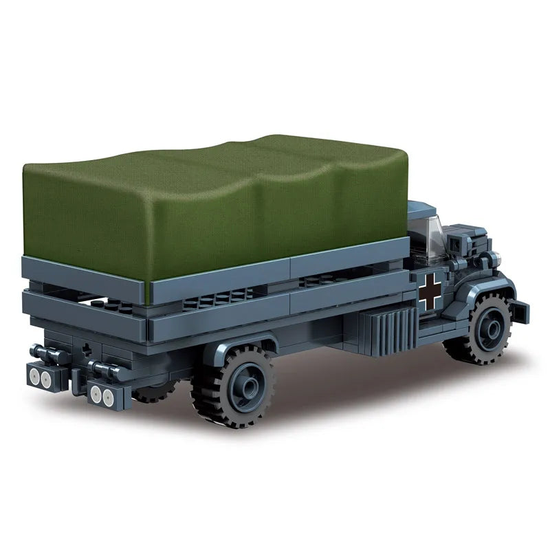 WW2 Military Army Soldiers World War 2 Tank Armored Vehicle Model Assemble Building Blocks Bricks Children's DIY Toys Gift